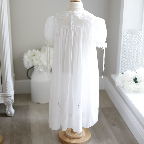 Strasburg Dress SPECIAL Vintage White Extremely Rare Heirloom Embroidery size 5 - Picture 5 of 6